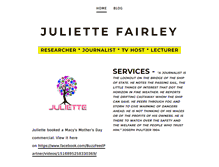 Tablet Screenshot of juliettefairley.com